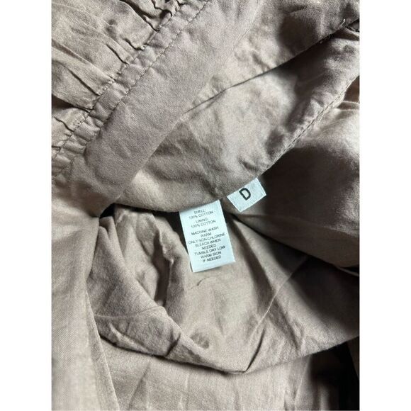 Ann Taylor Loft 100% Cotton Tan Skirt Side Zip Size 8 - Picture 3 of 6